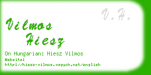 vilmos hiesz business card